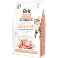 Корм Brit Care Cat сухий для вибагливих котів та котів з чутливим травленням Бріт Кеа Кет Грейн Фрі Сенсатів Хелсі Дайджешен енд Делікет Тейст 2 кг