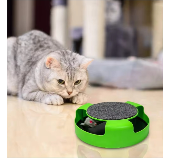 Котяча іграшка карусель, зелена