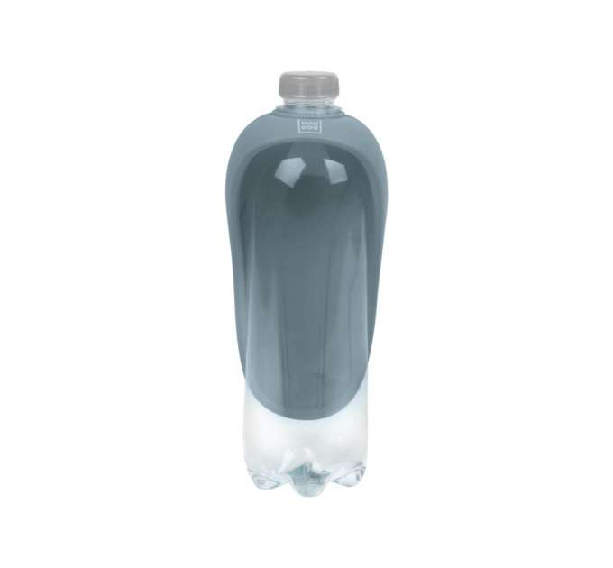 Поїлка-насадка на пляшку Waudog Silicone, 165*90 мм, сірий 507711