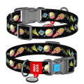4501-0282 Нашийник для собак нейлоновий WAUDOG Nylon з QR паспортом, малюнок "Рік та Морті 3", пластиковий фастекс, S, Ш 15 мм, Д 23-35 см