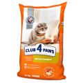 Клуб 4 лапи CLUB 4 PAWS Преміум "З кроликом". Повнораціонний сухий корм для дорослих котів 14,0 кг