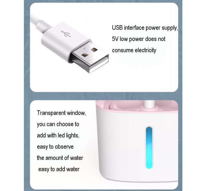 Автоматична поїлка-фонтан для котів та собак, USB, 1,8 л, з фільтром, біла