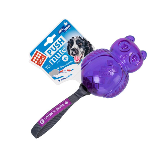Іграшка для собак сова з пищалкою Gigwi Plush, текстиль, 14 см 75322