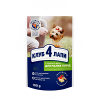 Клуб 4 лапи CLUB 4 PAWS Преміум З куркою в желе.  Повнораціонний консервований корм для дорослих собак 0,1 кг