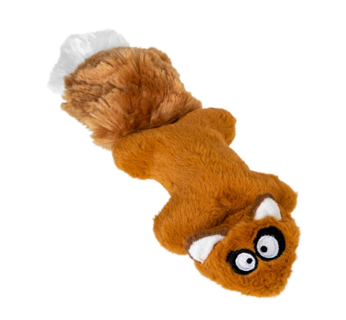 75066 Іграшка для собак Білка з 2-ма пищалками Gigwi Plush, плюш, штучне хутро, гума, 24 см
