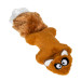 75066 Іграшка для собак Білка з 2-ма пищалками Gigwi Plush, плюш, штучне хутро, гума, 24 см