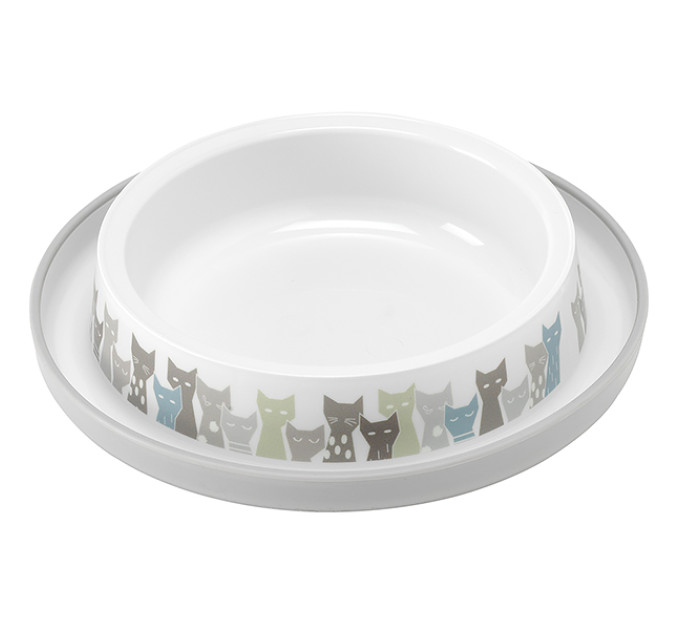 Н130027BEх6шт Moderna Trendy Dinner cat Maasai миска для котів, 210 мл, d-15 см, сіро-білий