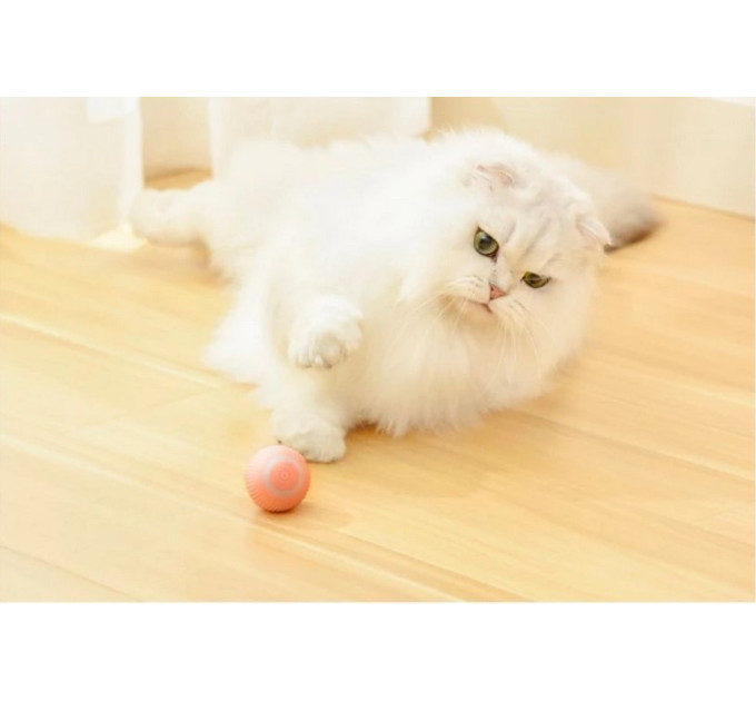 Смарт іграшка PetGravity обертовий м\'ячик для котів або собак рожевий PG-CT041