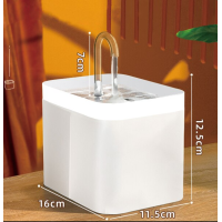 Автоматична поїлка-фонтан, pet water fountain, 1.5L, 220V J2619-White-EU Прозорий-матовий