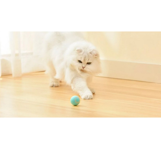 Смарт іграшка PetGravity обертовий м\'ячик для котів або собак бірюзовий PG-CT042