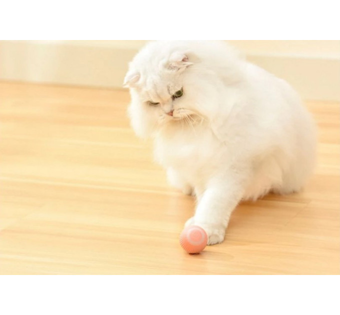 Смарт іграшка PetGravity обертовий м\'ячик для котів або собак рожевий PG-CT041