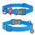 Нашийник WAUDOG Waterproof з QR паспортом, водостійкий, пластиковая пряжка-фастекс Ш. 20 мм, Дов 28-40 см. блакитний 27452
