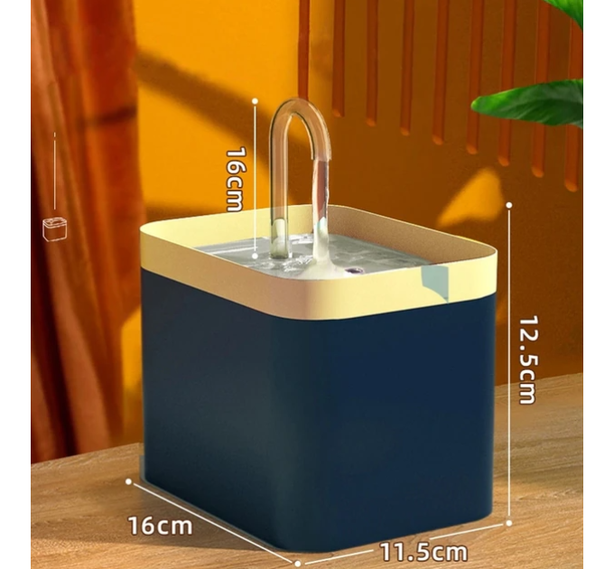 Автоматична поїлка-фонтан USB, pet water fountain, 1.5L, 5V без коробки