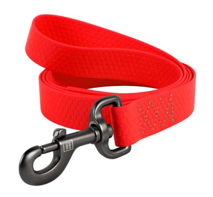 Повідець WAUDOG Waterproof, водостійкий 15 мм 183 см червоний (27353)