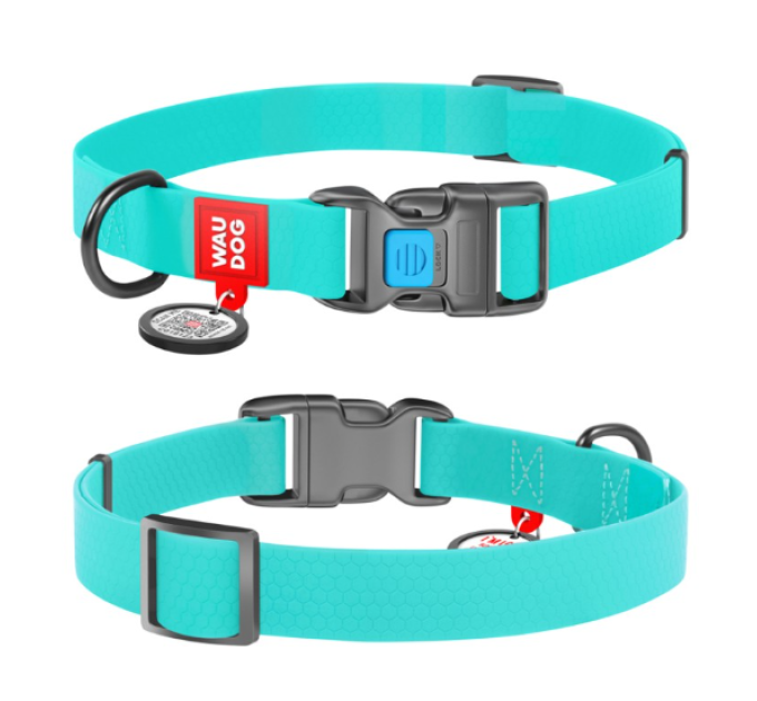 Нашийник WAUDOG Waterproof з QR паспортом, водостійкий, пластикова пряжка-фастекс 2776