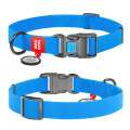 27722 Нашийник WAUDOG Waterproof з QR паспортом, водостійкий, пластиковая пряжка-фастекс Ш 25 мм. Д. 34-49 см.блакитний.