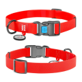 Нашийник WAUDOG Waterproof з QR паспортом, водостійкий, пластиковая пряжка-фастекс червоний 27773