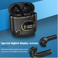 Навушники X25 Bluetooth 5.0  безпровідні, з мікрофоном, сенсорні, футляр з індикатором заряду, чорні