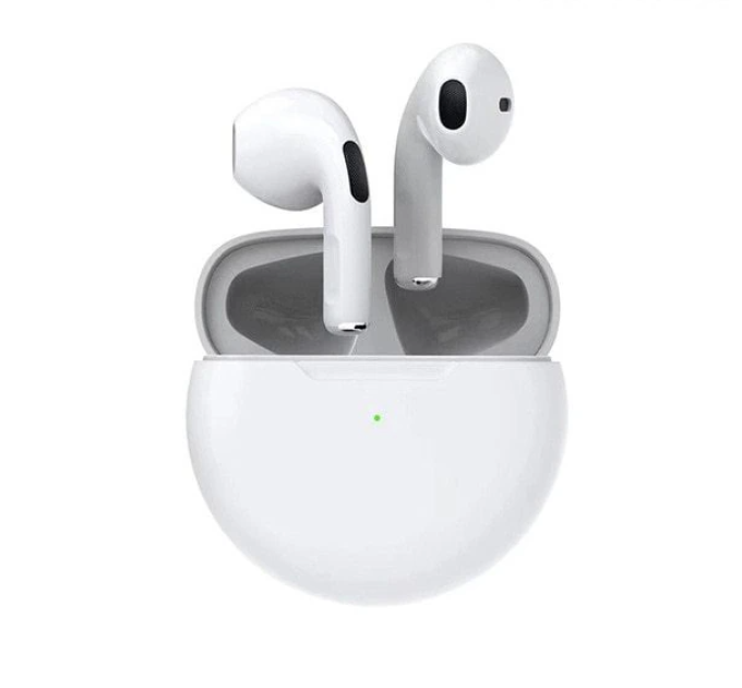 Навушники Pro6 Bluetooth 5.0  безпровідні, з мікрофоном, сенсорні, білі
