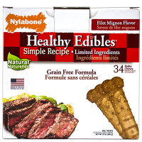 Nylabone Healthy Edibles Petite беззернові ласощі для собак до 7кг, філе міньйон АРТ. 83081