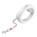 812715 Повідець-рулетка для собак WAUDOG R-leash, кругла, XS-M, до 40 кг, 2,9 м  СВІТЛОВІДБИВАЮЧА СТРІЧКА, БІЛИЙ