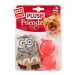75036 Іграшка для собак сова з пищалкою Gigwi Plush, текстиль, 10см