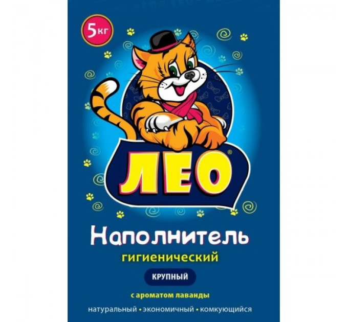 Наповнювач гігієнічний бентонітовий ЛЕО №1 крупний, 5 кг