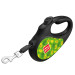 8124-0048-01 Повідець-рулетка для собак WAUDOG R-leash, малюнок "Авокадо", S, до 15 кг, 5 м, світловідбиваюча стрічка чорний