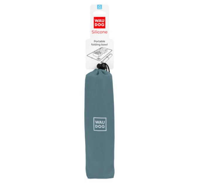 508011 Миска складна WAUDOG Silicone,  385х230х50 мм сірий
