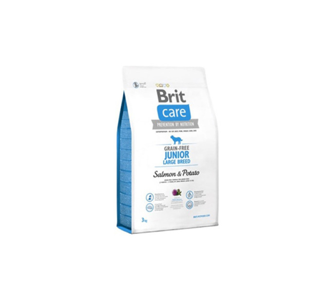 Корм Бріт Brit Care GF Junior Large Breed Salmon and Potato 3 kg (д/щенков гигантских пород)