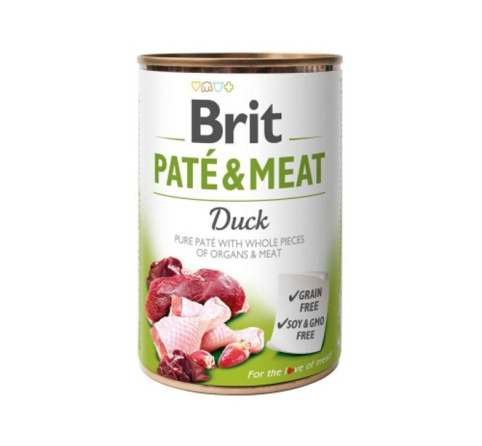 Вологий корм Brit Pate & Meat Dog k 400 г з качкою