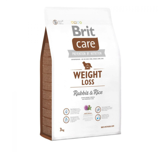 Корм Brit Care (Бріт Кеа) Weight Loss Корм для собак з надмірною вагою з кроликом 3 кг