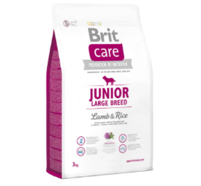 Корм Бріт Brit Care Junior Large Breed Lamb and Rice 1 kg (д/щенков гигантских пород)