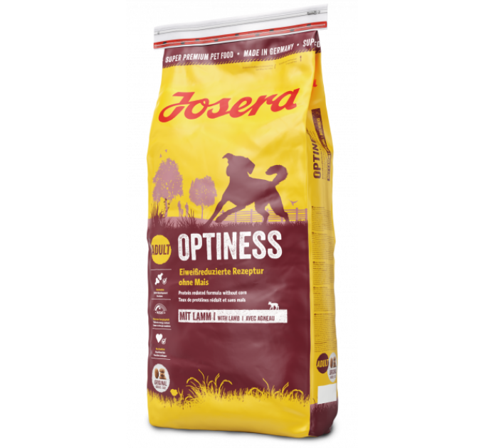 Корм Йозера Оптінес Josera Optiness корм для дорослих собак без кукурудзи з ягням 15 кг