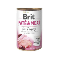 Вологий корм Brit Pate&Meat Puppy (курка та індичка) 400 гр.