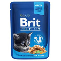 Вологий корм Brit Care Cat pouch, для кошенят, з куркою, 100 г.