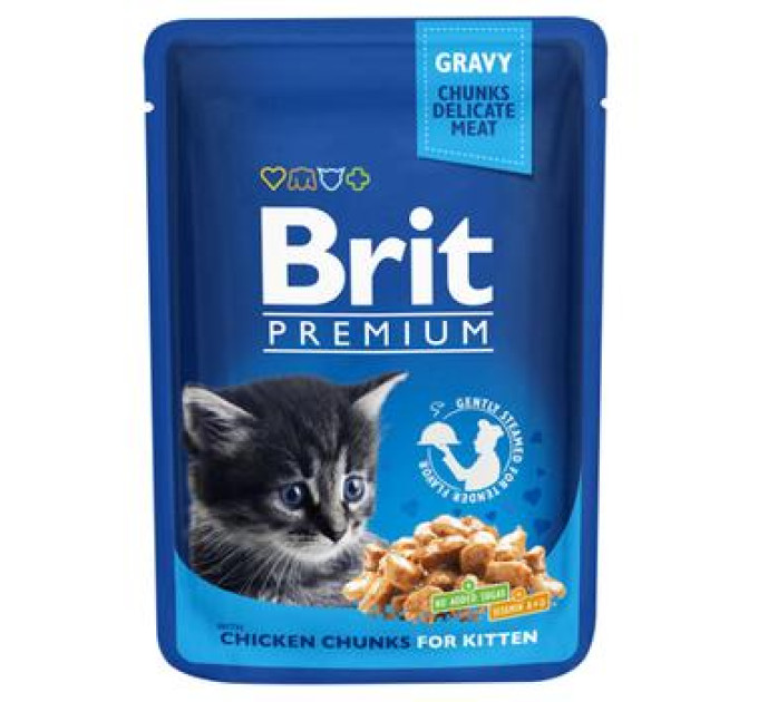 Вологий корм Brit Care Cat pouch, для кошенят, з куркою, 100 г.