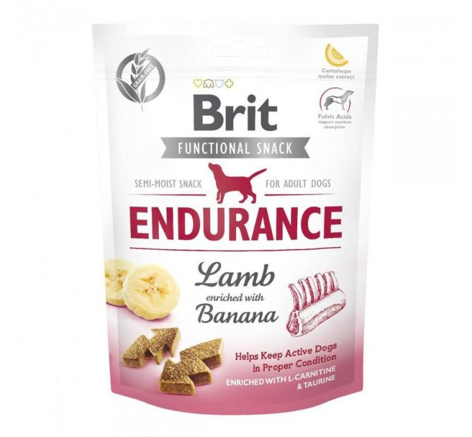 Корм Функциональные лакомства Бріт Brit Care Endurance ягненок с бананом д/собак, 150 г