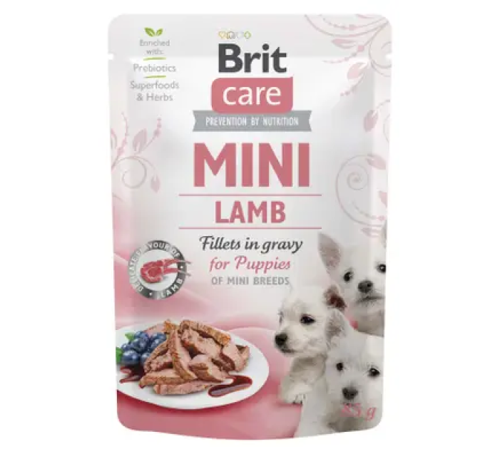 Корм Бріт Brit Care Mini pouch 85g для щенков филе в соусе янгенок