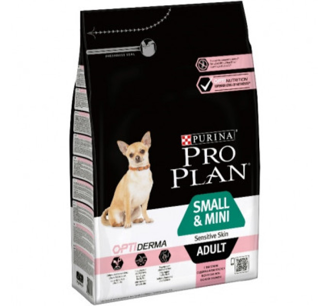 ProPlan Puppy Small&Mini. З лососем. Для цуц. малих порід з чутл. шкірою, сух. 4х3кг