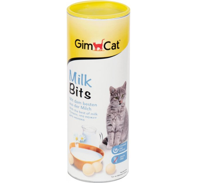 GimCat MilkBits - вітамінізовані ласощі з молоком для котів 425г