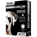 Краплі Unicum premium  від бліх і кліщів  на холку для собак масою 30-60кг (3шт/уп)