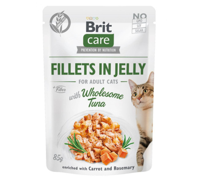 Корм Бріт Brit Care Cat pouch 85g филе в желе с тунцом