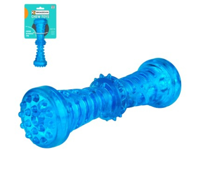 YT86077-A Іграшка  для собак Bronzedog Chew Squeaky Dumbbell 18 х 5 см/72шт