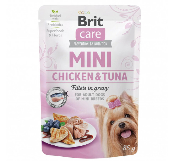 Корм Бріт Brit Care Mini pouch 85g филе в соусе курица и тунец