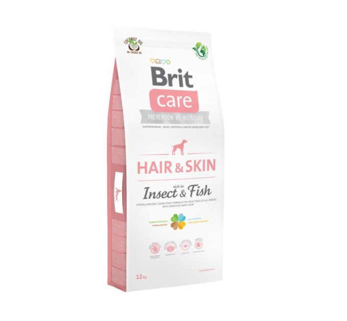 Корм Бріт Brit Care Dog Insect Fish корм для собак с насекомыми и рыбой для кожи и шерсти 12 kg