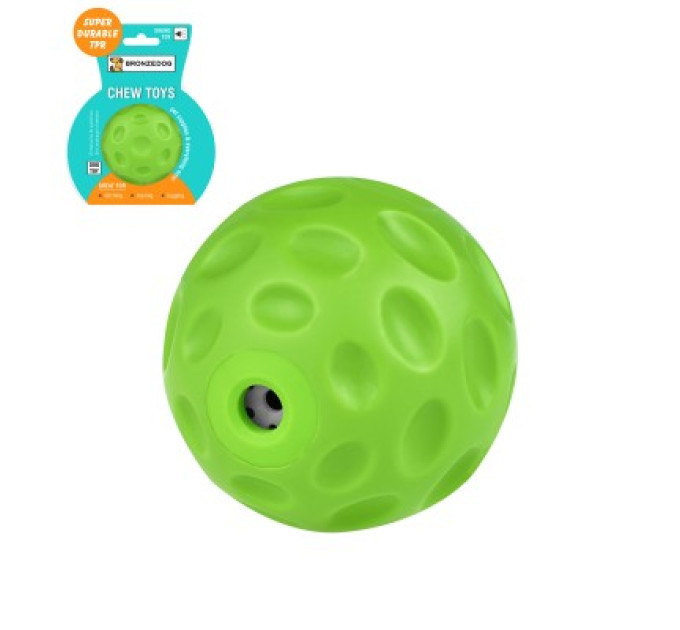 YT104277-В Іграшка для собак Bronzedog Chew Pitted Ball (green) 7см/72