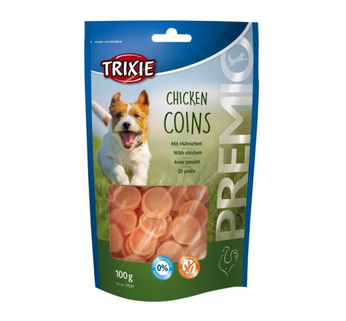 Trixie Premio Chicken Coin ласощі курячі монетки для собак 100гр