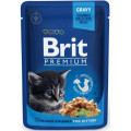 Вологий корм для кошенят Brit Premium Cat Chicken Chunks for Kitten pouch 100 г (шматочки курки)