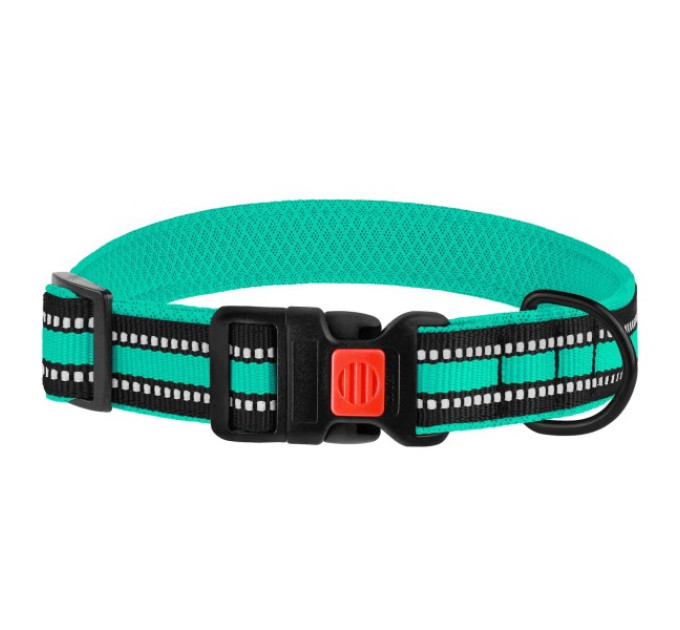 50/1608/Т Нашийник для собак Bronzedog Mesh (розмір S, обхват шиї 25-33 см, ширина 20мм), колір мент